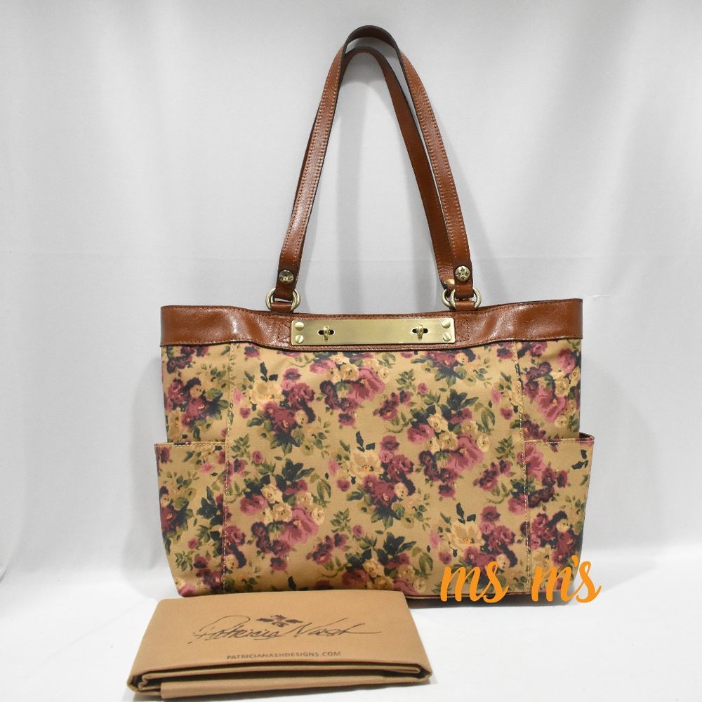 NWT Patricia Nash Rose Coated Canvas Tote - Picture 11 of 16